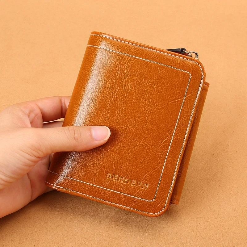 

Leather Wallet Female Short Student Korean Version Cute Lady Multi-Function Small Wallet Wallet