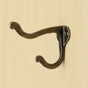 

1Pcs Vintage Antique Style Hanger Bathroom Assistance Metal Hat Coat Clothes Towel Robe Bath Wall Mounted Door Hooks 53X29X75mm
