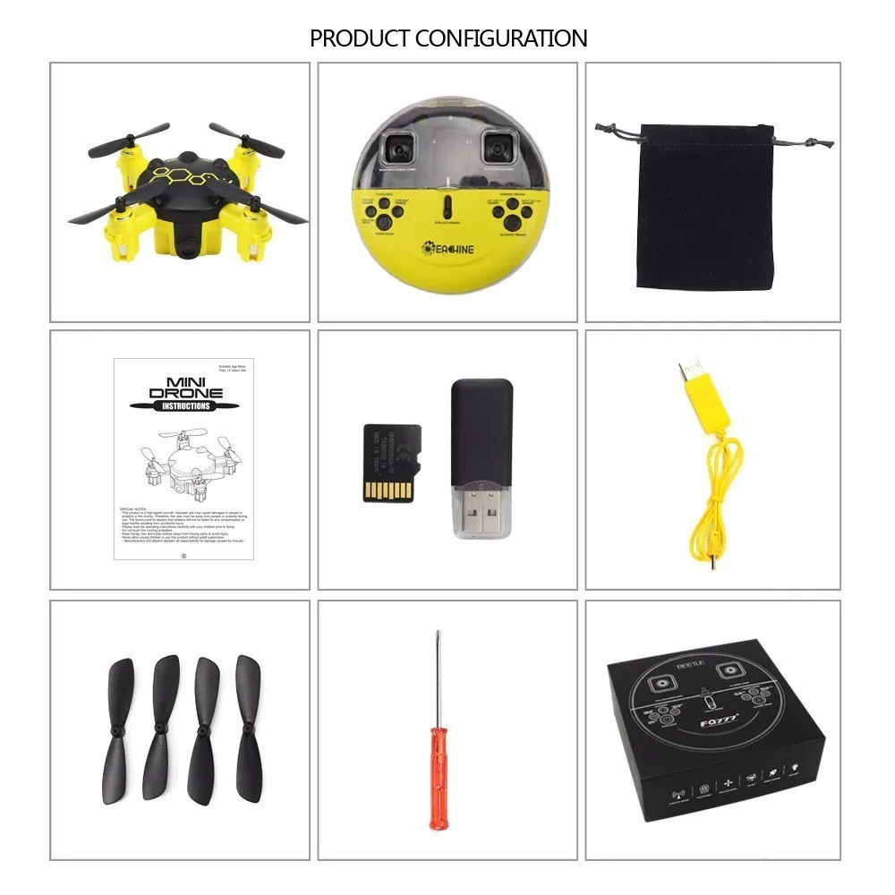 Newest FQ777 FQ04 2.4G 4CH 6-axis Gyro Mini Pocket RC Drone with 0.3MP HD Camera RTF Quadcopter Mini Remote Control Toys