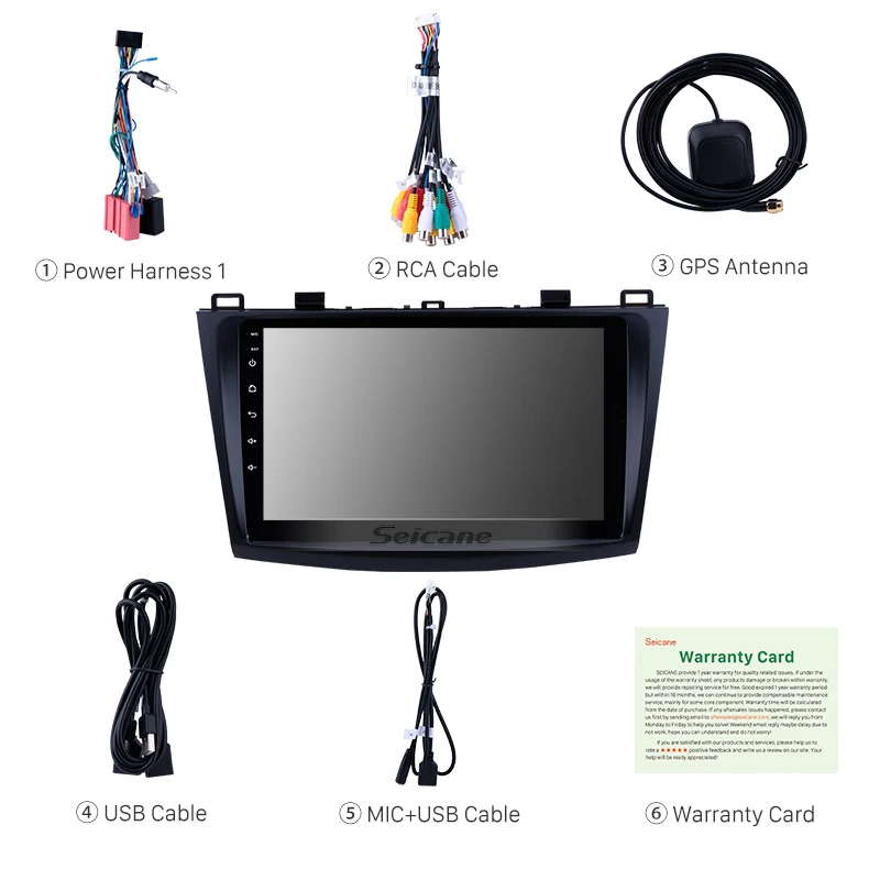 Discount Seicane 9" Android 8.0/8.1 Car Radio For 2009 2010 2011 2012 Mazda 3 Axela GPS Multimedia Player Touchscreen 4G Wifi Head Unit 3