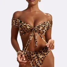 Leopard Swimsuit Swimwear Women Push Up Bikini Sexy Two Piece Swimsuit Women High Waist Bathing Suit Bikini Set Brazilian Bikini floral print bikini two piece swimsuit flower bikini bikinis women 2019 swim suit sexy swimsuit swimwear women sexy bikini set