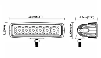 

18W LED Work Light Indicators Motorcycle Driving Offroad Boat Car Tractor Truck SUV ATV Spot Flood 12V Car Styling