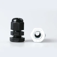 10 шт M12X1.5 черный или белый Пластик разъем Водонепроницаемые кабельные сальники Ip68 Китай