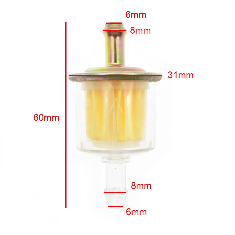 Motorcycle Fuel Filter Fuel Filter Fuel Filter Water Separator 5/10pcs Universal 1/4'' 6mm Fuel Line Filter