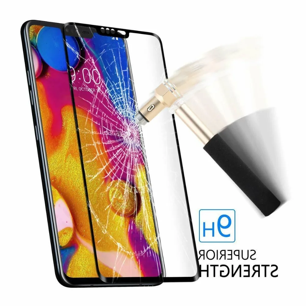 Закаленное стекло 9H с полным покрытием для LG K22 G8 V50 V40 V30 V20 G7 Защита экрана Q7 Plus