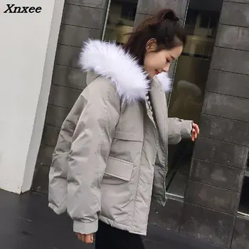 

Woman Winter Jacket Coat 2018 Cotton Jacket Short Hood Slim Parkas Thicken Female Padded Wadded Inverno Casaco Outerwear Xnxee