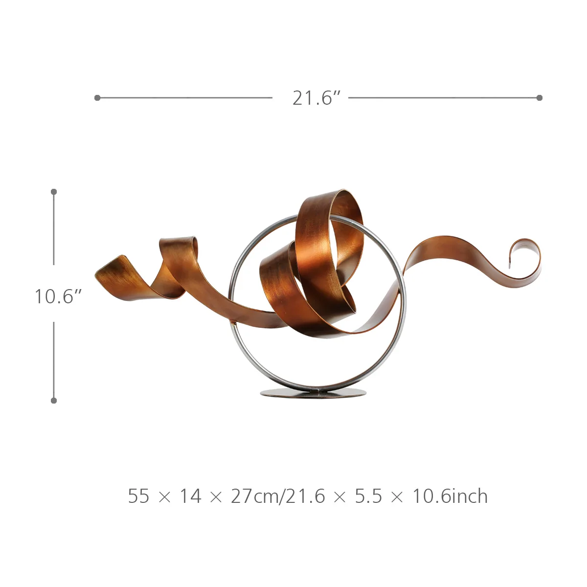 Tooarts круглая и ленточная статуя современная абстрактная скульптура металлическая скульптура Железный домашний декор аксессуары для украшения дома