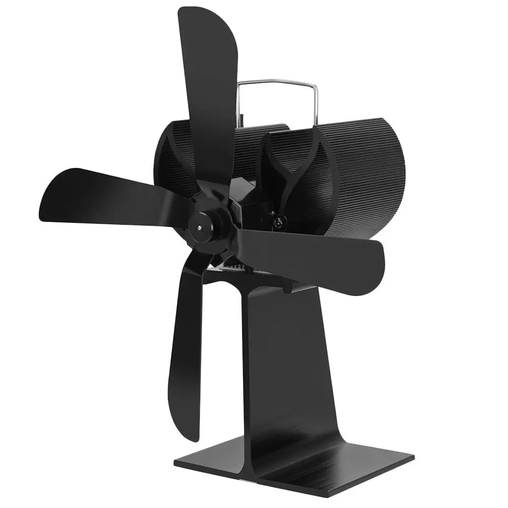 

4 Blades Heat Powered Wood Heat Powered Stove Fan Eco-friendly Stove Top Fireplace Fan
