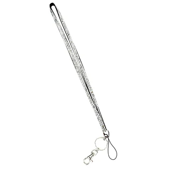 New Bling Crystal lanyards Rhinestone Lanyard Id Badge Keychain Card Holder Silver lanyard for keys squishy