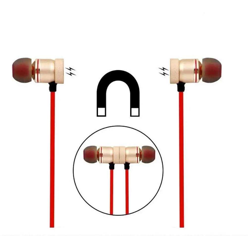 

CSR4.1 Wireless Bluetooth 4.1 Sport Running Earphone HIFI Stereo Magnetic Earbud With Microphone Bluetooth Headset
