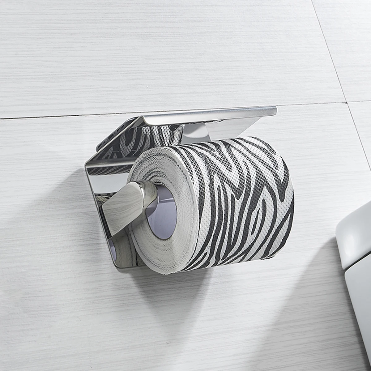 

Tissue Holder Wall Mounted Toilet Paper Holder Phone Tissue Storage Rack Roll Paper Holder for Bathroom Toilet Kitchen
