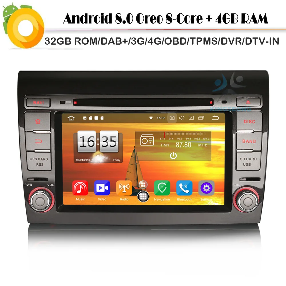Автомагнитола с восьмиядерным процессором DAB + Android 8 0 DVD DVR GPS