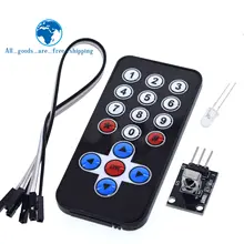 Tzt 1 conjunto módulo de controle remoto infravermelho sem fio módulo receptor ir kit diy hx1838 para arduino raspberry pi kit diy