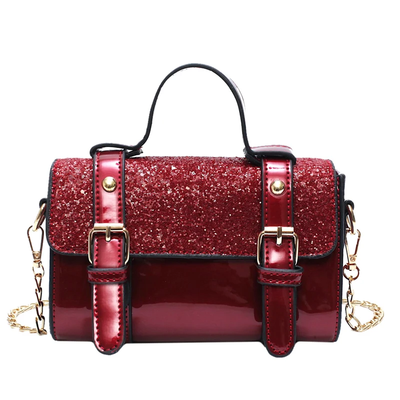 

Tote bag PU Leather Women Bag Brand Evening Clutch Bag For Ladies Designer Mini Chain Shoulder Messegner Bag Sequin Handbag