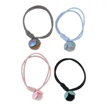 4 шт. для волос узел Милые простые эластичные веревки волос кольцо аксессуары для волос Ponytail Держатели для Для женщин девушек