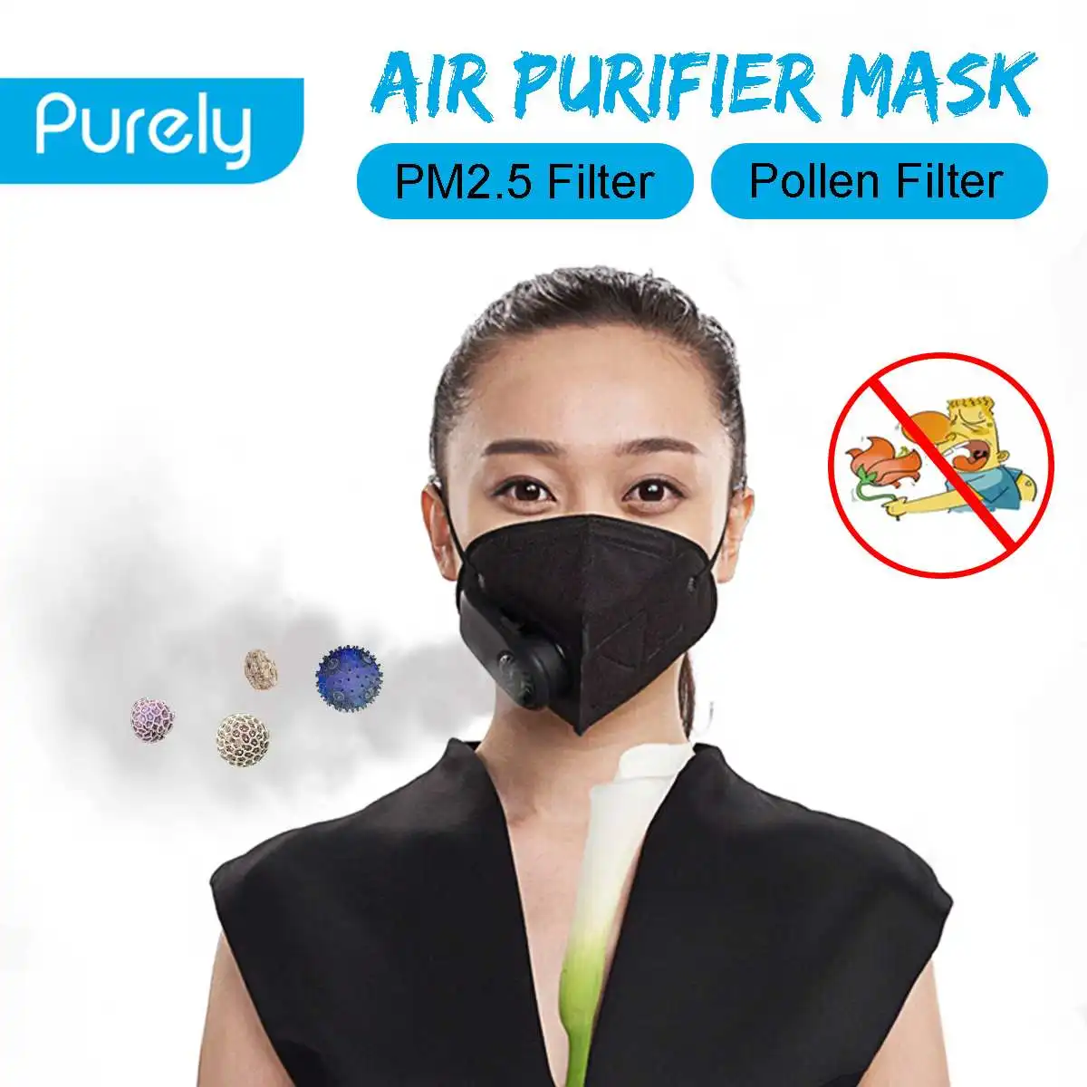 

Safuran Anti-Pollution Respirator PM2.5 Filter Outdoor Cycling Anti-allergen Anti Dust Air Pollution Mask Air Breathing Purifier