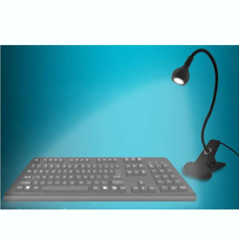 Новый USB гибкий светодиодный светильник для чтения с зажимом рядом кроватью