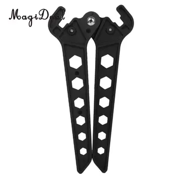 

MagiDeal ABS Archery Compound Traditional Bow Kick Stand Holder Legs for 3D Shooting Hunting Range- Black Archery Accessories