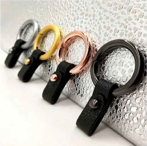

Car Key Chain Cars Remote Control Key Ring Buckle Simple Real Leather Men'S Keychain Circle Keyring Holder For Auto Motorcycle