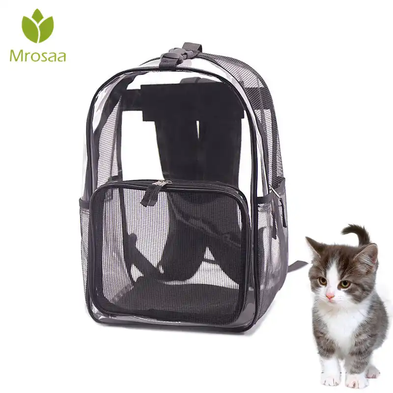 Pet Dog Cats Carrier Bags Safe Carry House Cat Puppy Bag Breathable Basket Backpack Products Travel Rabbit Cage