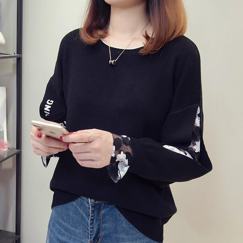 

XUXI Lazy Wind Autumn Winter Women Sweater And Pullovers Long Sleeve Casual Crop Slim Mujer Knitted Jumpers Sweter FZ164