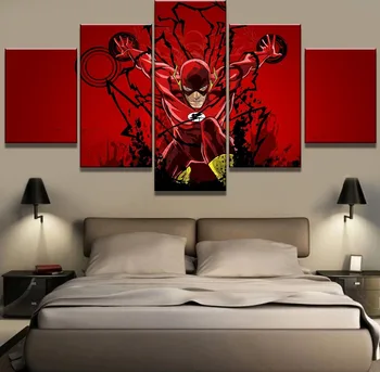 

5 Piece Canvas Art Flash Poster Modern Decorative Painting Canvas Wall Art Picture Home Decoration Living Room Canvas Painting