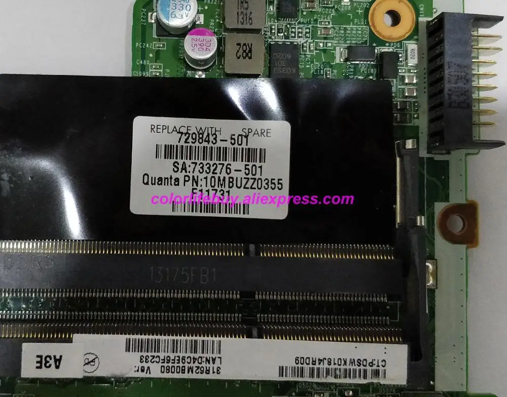 حقيقية 729843-001 729843-501 UMA HM76 i3-3110M DAR62CMB6A0 محمول لوحة رئيسية لأجهزة HP 14-E 15-E 17-E سلسلة الكمبيوتر الدفتري
