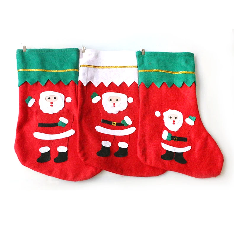 Новогодние рождественские украшения для дома Рождество Санта Клаус Navidad носки