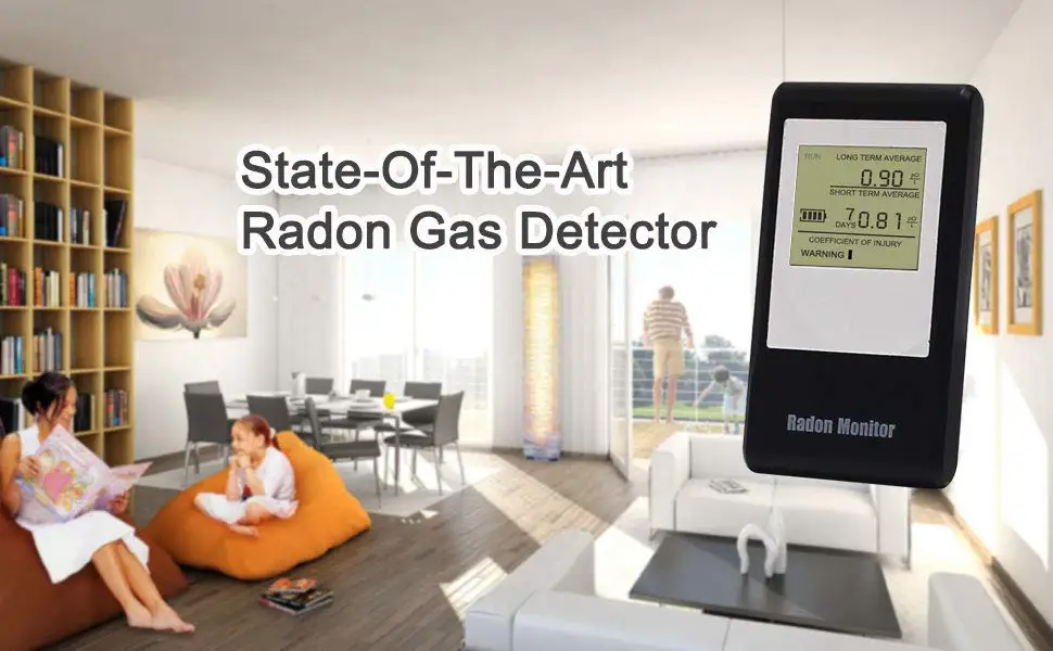 Цифровой ЖК-дисплей радона детектор с перезаряжаемой литиевой батареей радон монитор радона метр радона утечки газа проверки машина