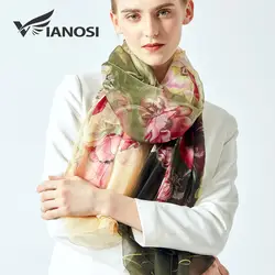 [VIANOSI] Летний Шелковый шарф для женщин печати хиджаб Роскошные брендовая шаль Плюс размеры шарфы для Дамская мода echarpe