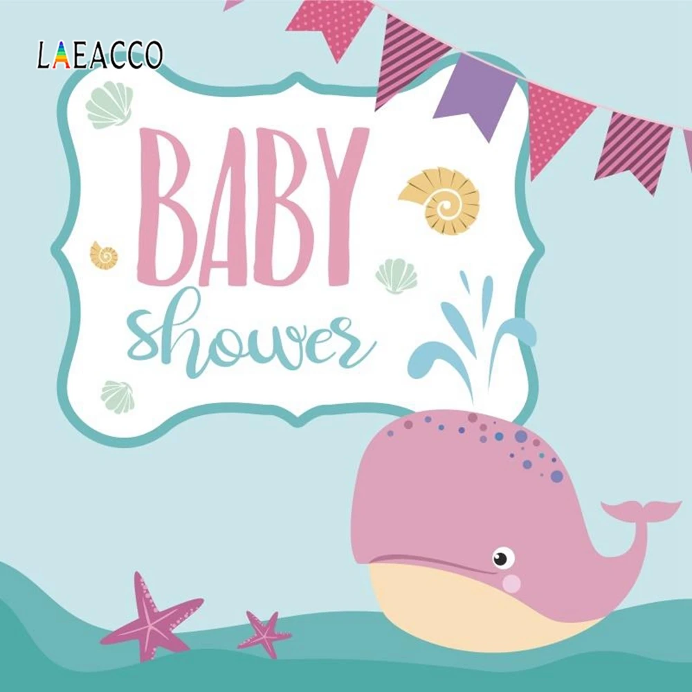 

Laeacco Cartoon Dolphin Backdrop Baby Show Portrait Photography Backgrounds Customized Photographic Backdrops For Photo Studio
