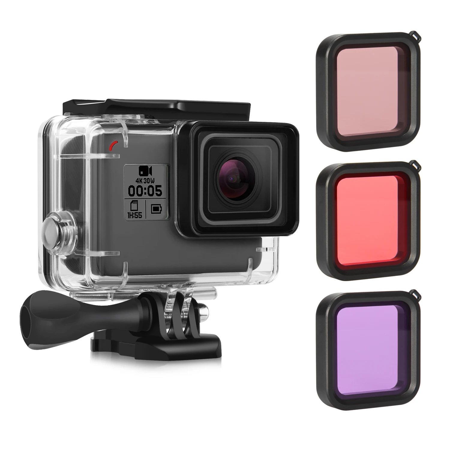 Водонепроницаемый чехол крупным планом макро набор аксессуаров для GoPro Hero 7 Black/HD