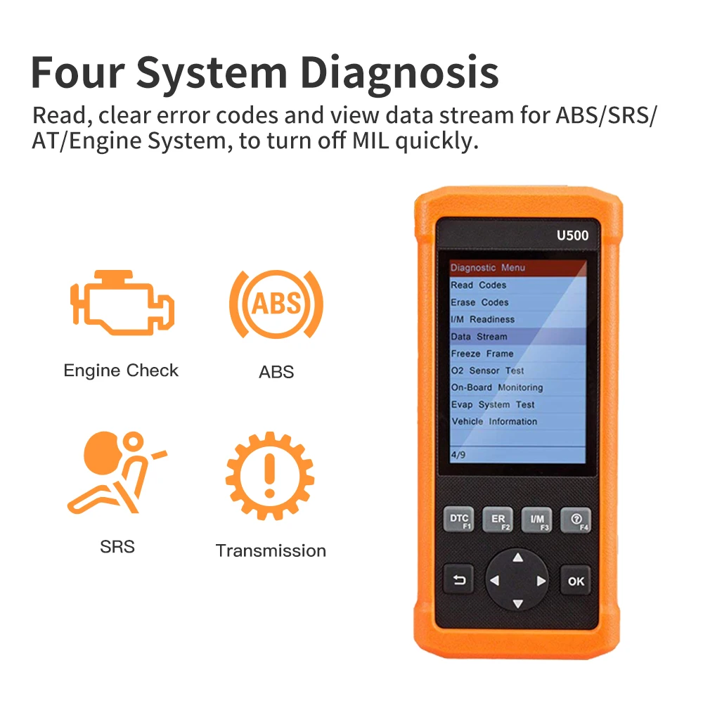 2018 LAUNCH X431 CReader U500 OBD2 Automotive Scanner ABS Airbag EBP Oil lamp reset ODB2 Car Diagnostic Tool Auto obd2 Scanner