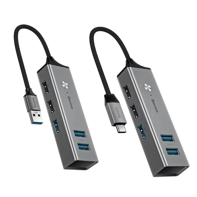 Baseus 5 Порты и разъёмы USB 3,0 концентратор Тип C 3xusb 3,0+ 2xusb 2,0 сплиттер адаптер конвертер Тип-C USB хаб для портативных ПК