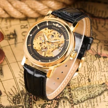 WINNER Skeleton Design Black Men Mechanical Watch Montre Homme Man Watches Top Brand Luxury Leather Military Golden Wrist Watch WINNER Skeleton Design Black Men Mechanical Watch Montre Homme Man Watches Top Brand Luxury Leather Military Golden Wrist Watch