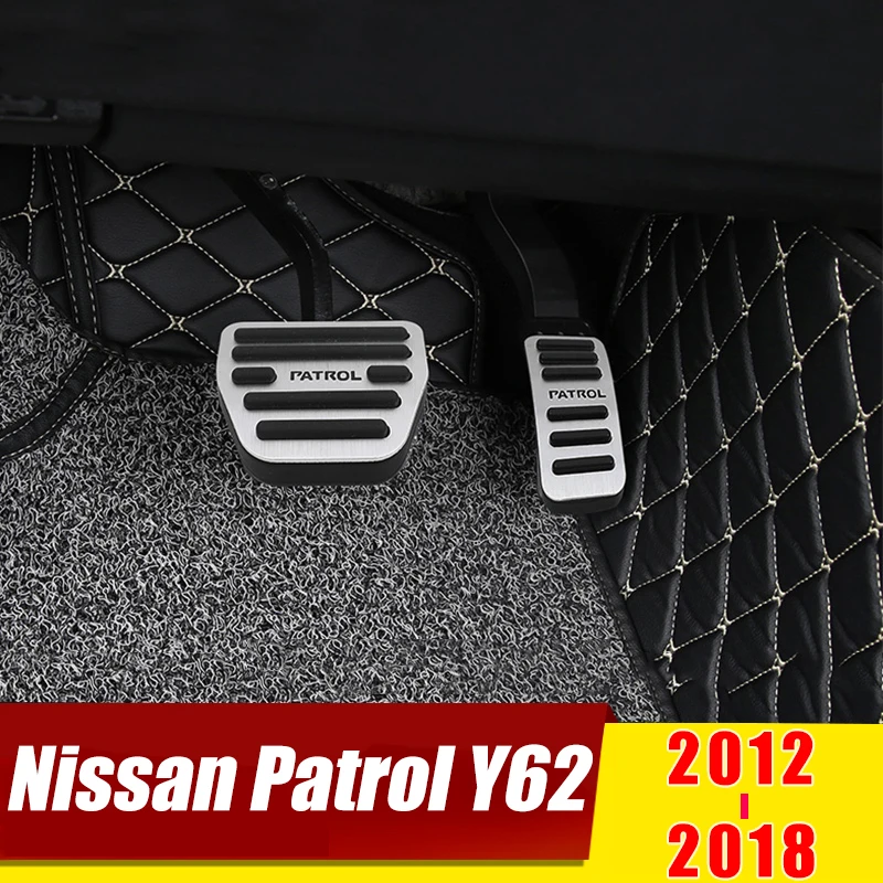 

For Nissan Patrol Y62 2012-2015 2016 2017 2018 AT Car Accelerator Pedal Brake Pedals Non-Slip Cover Case Protector Accessories