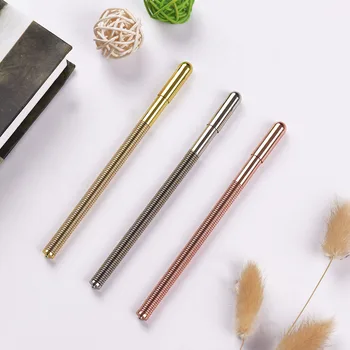 

Telescopic Spring Pen Stretchable Bendable Ballpoint Pens Gel Pens Writing Supplies Including Extra Pen Refills Creative Gift