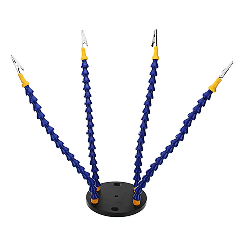  DANIU Schwarz Universal Seltsame Dritte Hand Vier Arme Löten Station PCB Leuchte Mit Schwere Metall