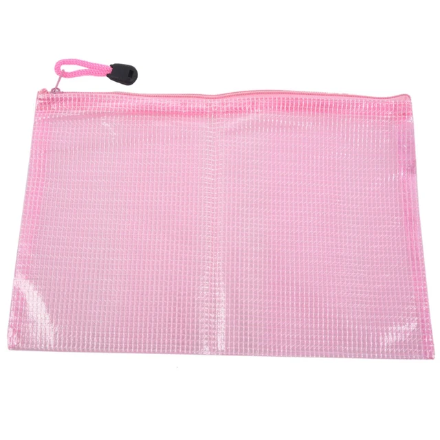 A3/A4/A5/B4 Clear Document Grid Ziplock Bag PVC Zipper Stationery Pouch