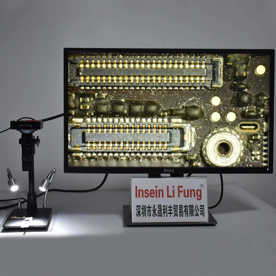 38MP 1080P 2K 60FPS HDMI USB industria electrónica Video microscopio Cámara 10X-200X Zoom c-mount p