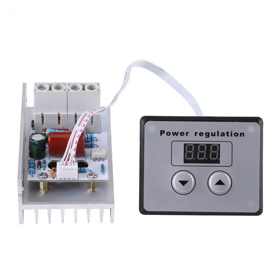 AC 220V 10000W 80A цифровое управление SCR Электронный регулятор напряжения контроль