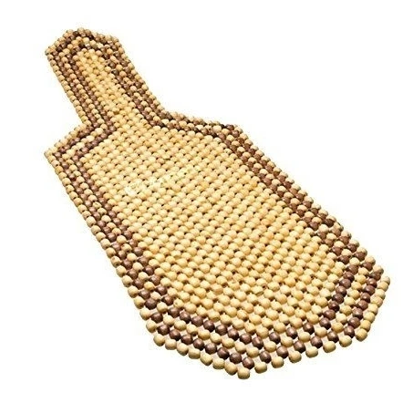 Zone Tech Wooden Beaded Car Chair Seat Cushion Massage Massaging Cover Natural |