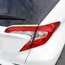 Для Toyota C-HR CHR 2017 2018 кузова ABS Chrome/углерода волокно крышка отделка сзади хвост свет лампы рамки stick часть 4 шт