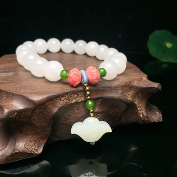 

Men Bracelet Real 2020 Rushed Erkek Bileklik Hetian Hand St With Fortune Wing Bead Pendant Bunch Of Female With A Certificate