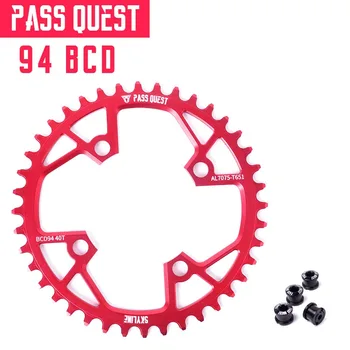 

Pass Quest bicycle ChainWheel 94BCD Round 32T/34T/36T/38T/40T Cycling Chainring MTB Bike Chainwheel Crown BCD 94 for NX GX X1