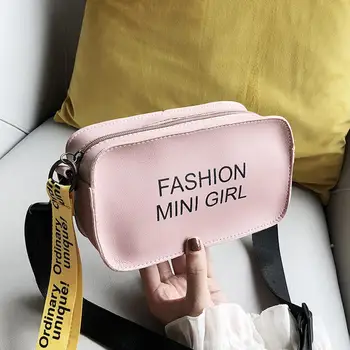 

PinShang Women Mini PU Single Shoulder Bag Fashionable Letters Handbag Sling Bag