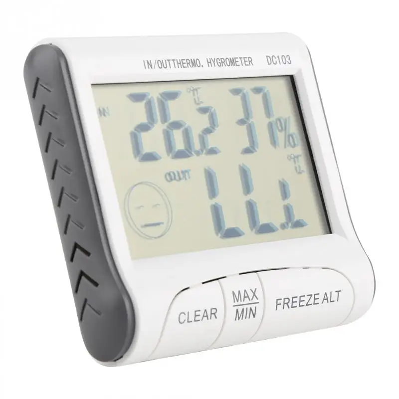 Digital Freezer Thermometer Indoor/Outdoor Temperature Sensor with Audible Alarmin Temperature