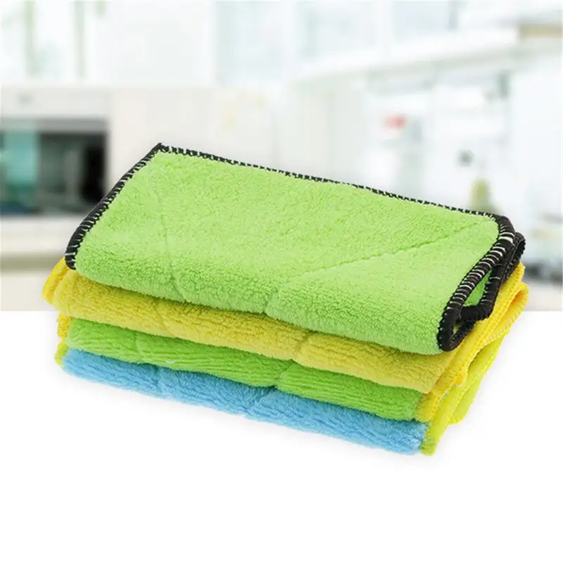 

Dish Cleansing Towel Microfiber Double-sided Water Absorption No Lint Rag Non-stick Oil Dish Cloth Kitchen Dish Cleaning Tool