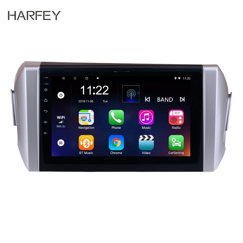 

Harfey 9" Android 8.1 Car Radio GPS Head Unit For 2015 Toyota INNOVA Left Hand Drive 2Din Multimedia Player Support RDS DVR OBD2