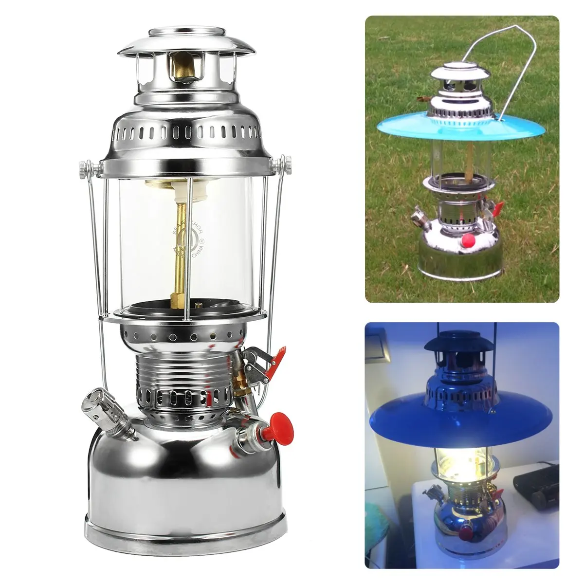

950 500W Golden Globe Pressure Kerosene Oil Lantern Lamp Lighting Outdoor Camping Portable Lantern Lighting Table Decoration